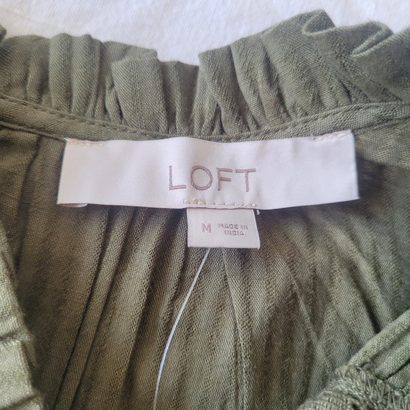 Loft Renaissance Victorian Steampunk Gothic Top Size Medium Mossy Green NWT - Picture 4 of 8